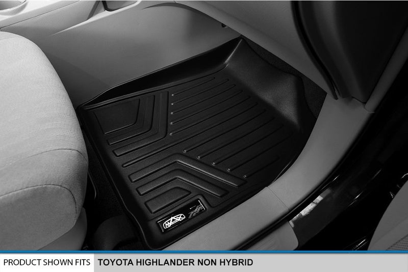 SMARTLINER Custom Fit Floor Mats 2 Row Liner Set for 2008-2013 Toyota Highlander - Image 3